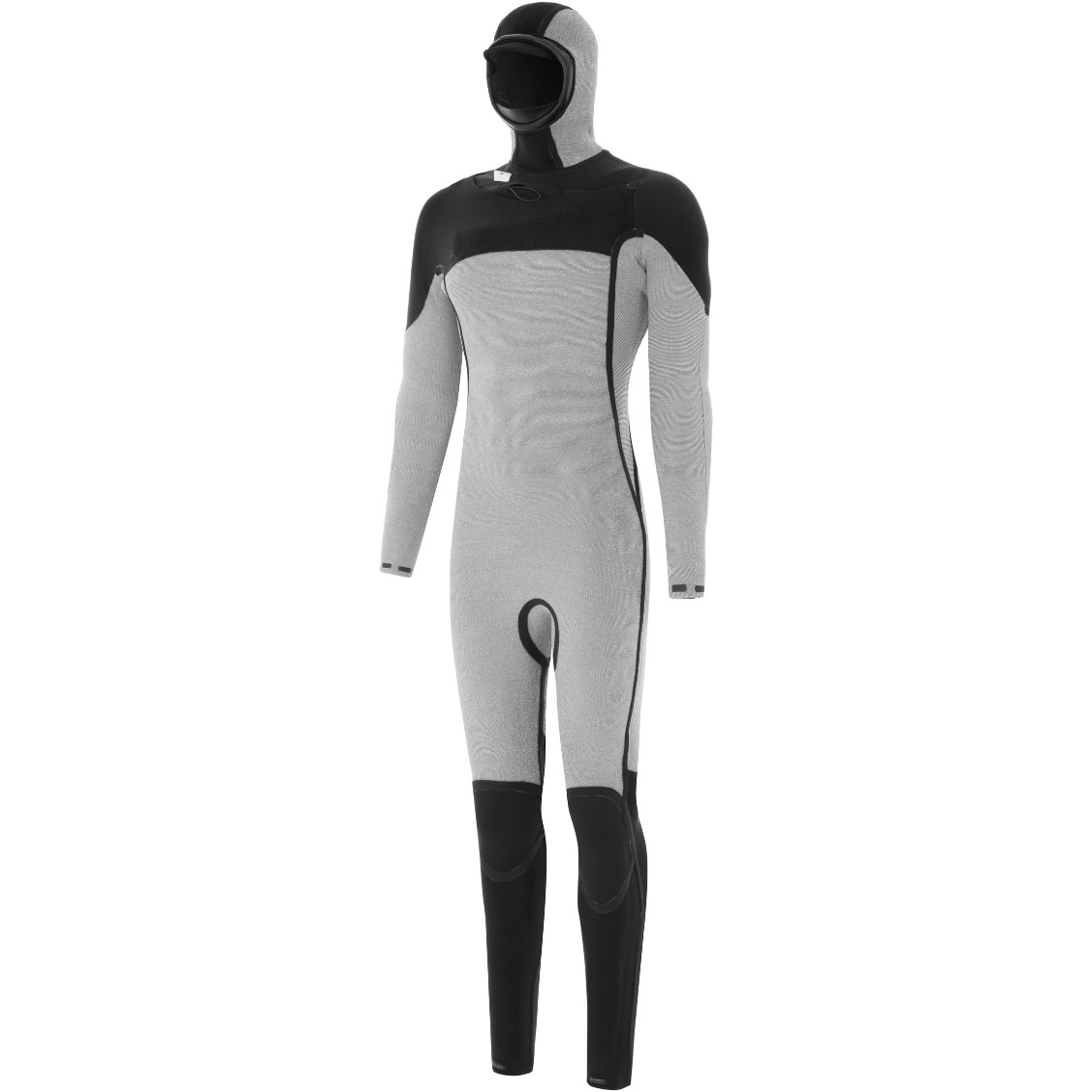 2026 Nyord Mens Solu Yulex 6/5/4mm Hooded Chest Zip Wetsuit SOLM654HD001 - Black